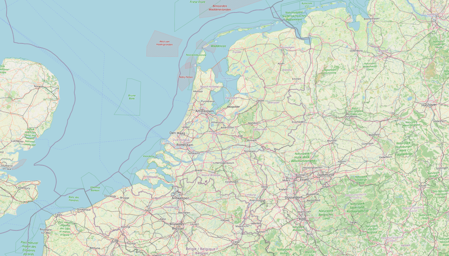 OpenStreetMap geprojecteerd in RD